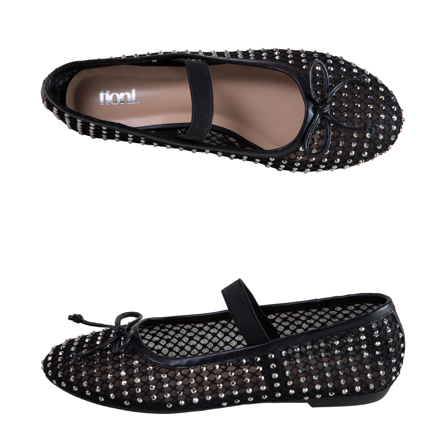 Payless Fioni Women's Mesh Elle Rhinestone Flat