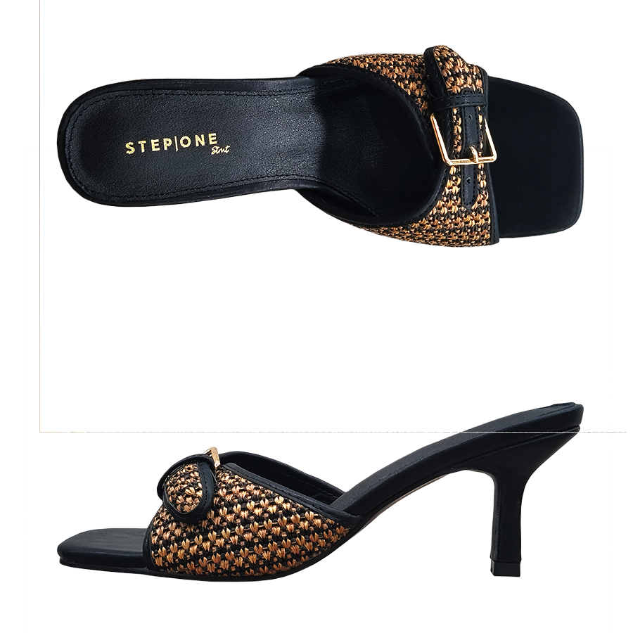 Payless Step One Strut Women's Hazel Raffia Heel