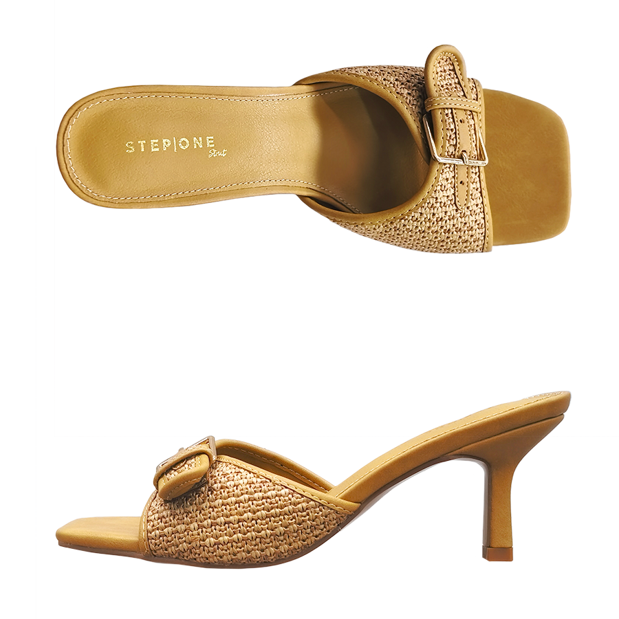 Payless Step One Strut Women's Hazel Raffia Heel